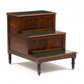 GEORGE III MAHOGANY BED STEPS