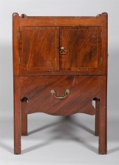 GEORGE III MAHOGANY BEDSIDE CA
