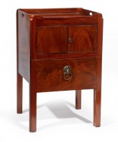 GEORGE III MAHOGANY BEDSIDE CO