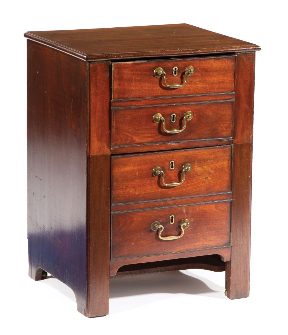 GEORGE III MAHOGANY BEDSIDE
