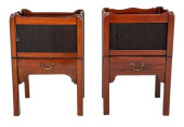 GEORGE III MAHOGANY BEDSIDE CU