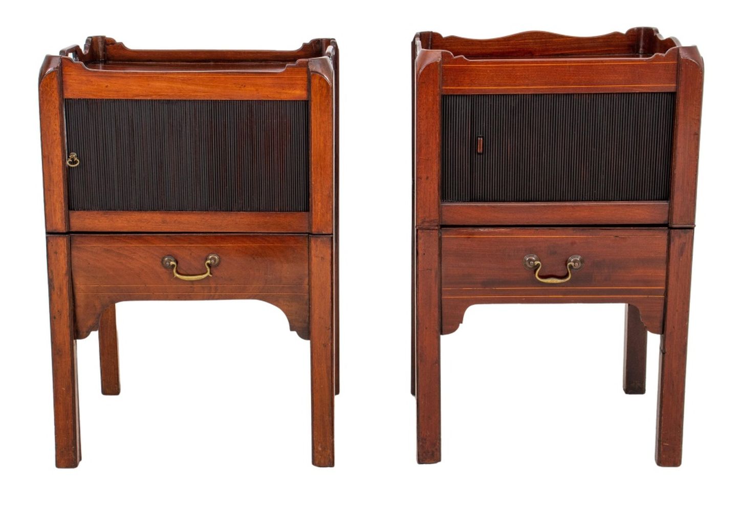 GEORGE III MAHOGANY BEDSIDE
