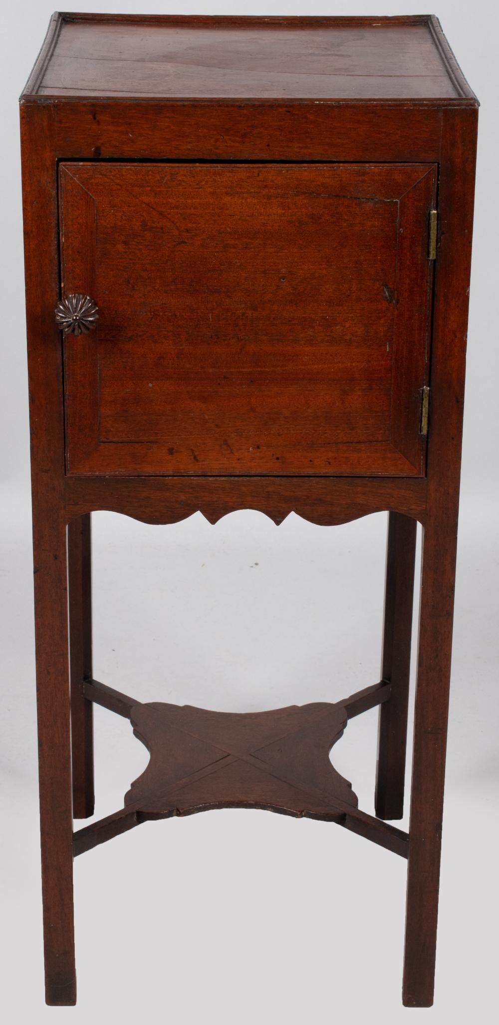 GEORGE III MAHOGANY BEDSIDE