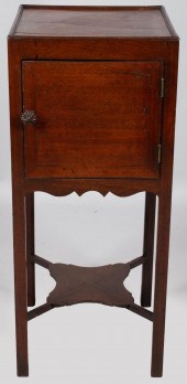 GEORGE III MAHOGANY BEDSIDE TA