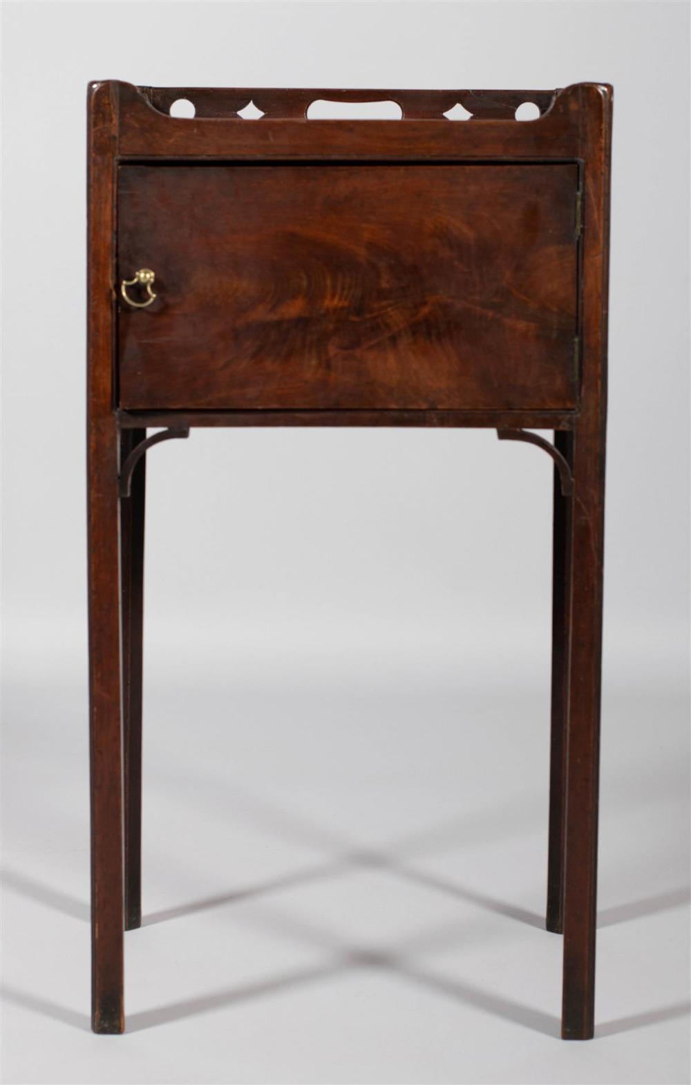 GEORGE III MAHOGANY BEDSIDE
