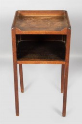 GEORGE III MAHOGANY BEDSIDE TA