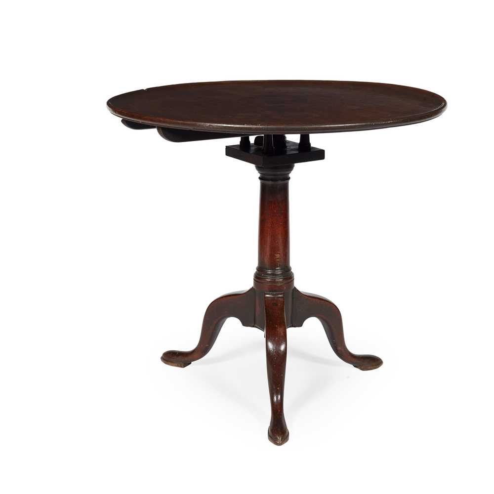 GEORGE III MAHOGANY BIRDCAGE TRIPOD
