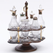 GEORGE III MAHOGANY, BONE AND