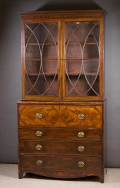 GEORGE III MAHOGANY BOOKCASE O