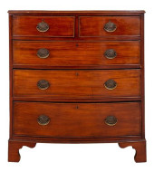 GEORGE III MAHOGANY BOW FRONT