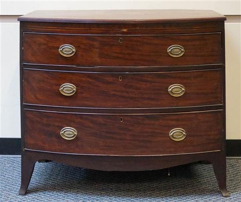 GEORGE III MAHOGANY BOW-FRONT CHEST