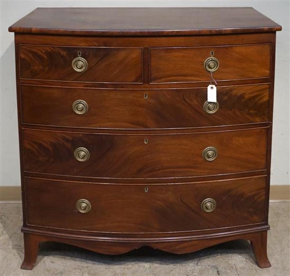 GEORGE III MAHOGANY BOW-FRONT