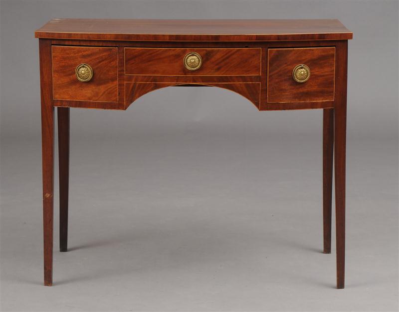 GEORGE III MAHOGANY BOW-FRONTED
