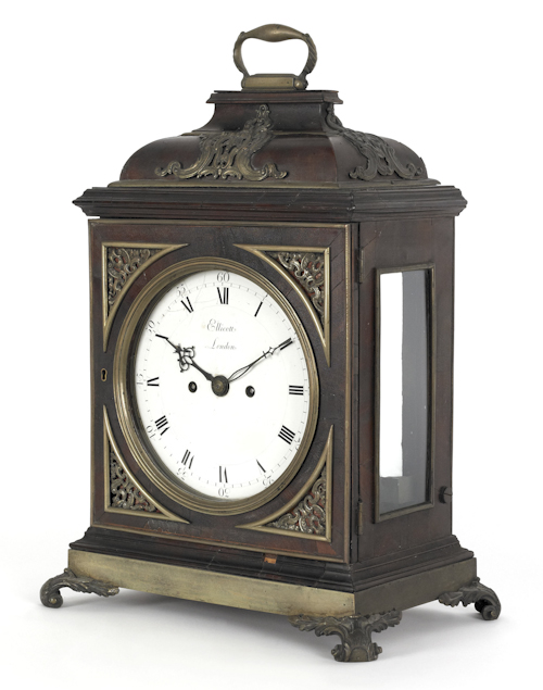 George III mahogany bracket clock