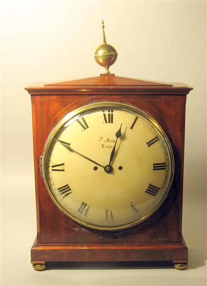 George III mahogany bracket clock