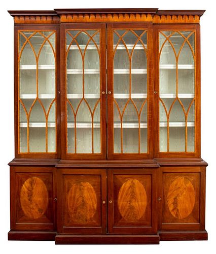 GEORGE III MAHOGANY BREAKFRONT,