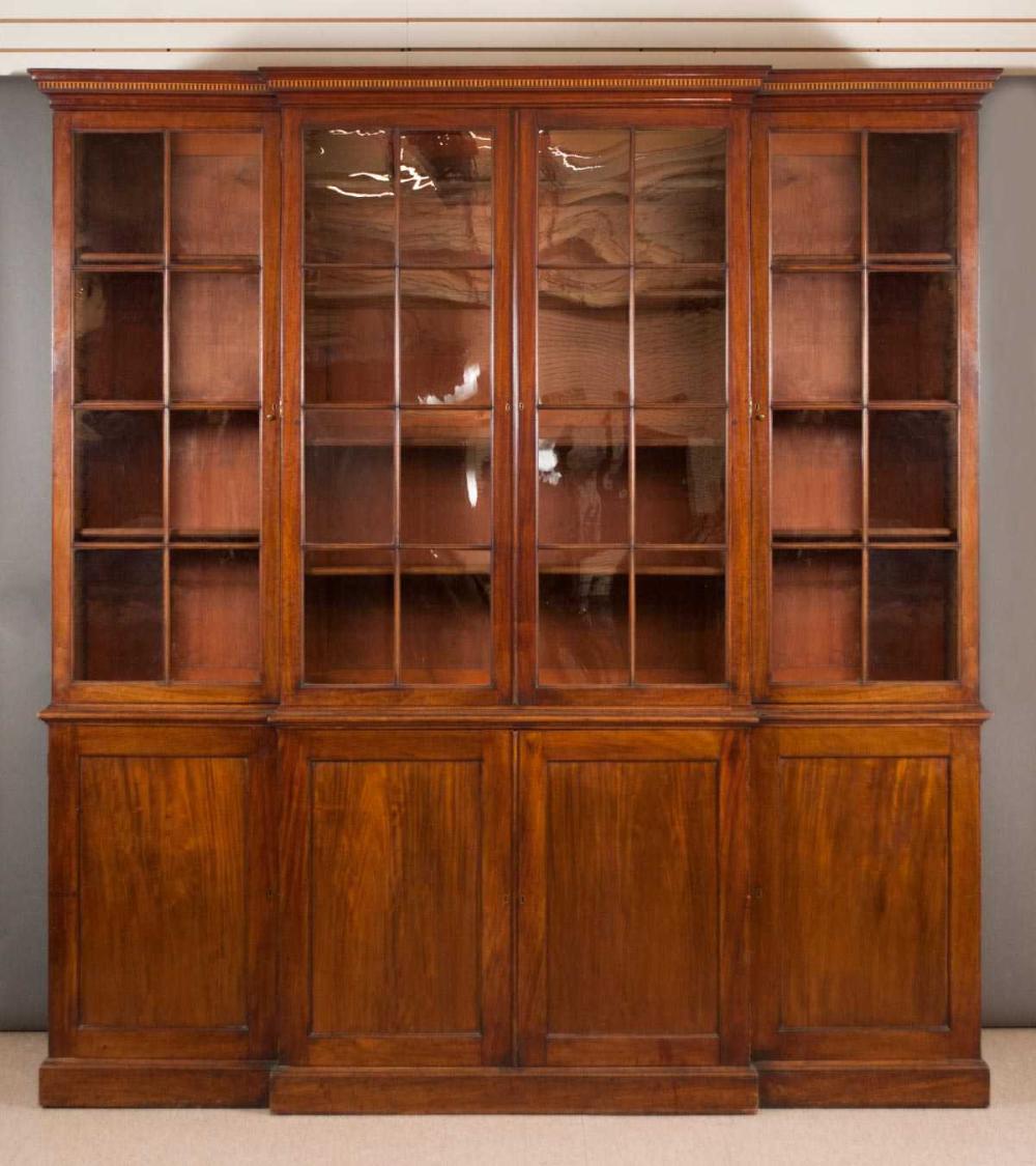 GEORGE III MAHOGANY BREAKFRONT