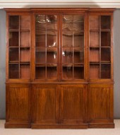 GEORGE III MAHOGANY BREAKFRONT