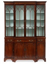 GEORGE III MAHOGANY BREAKFRONT