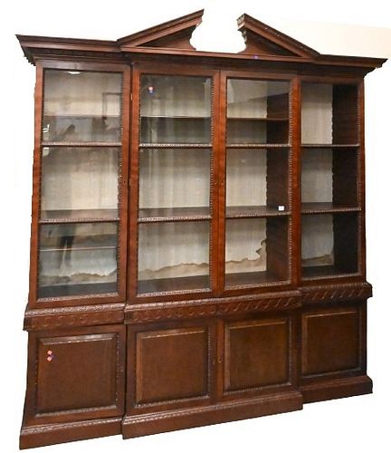 GEORGE III MAHOGANY BREAKFRONT