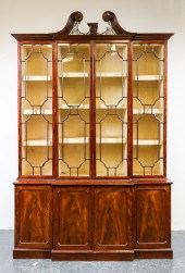 GEORGE III MAHOGANY BREAKFRONT
