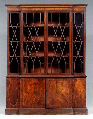 George III mahogany breakfront,