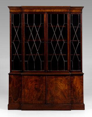 George III mahogany breakfront,