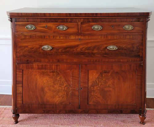 GEORGE III MAHOGANY BUFFET CABINET,