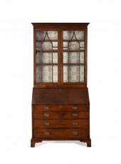 GEORGE III MAHOGANY BUREAU BOO