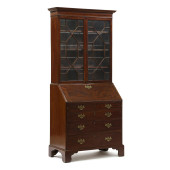 GEORGE III MAHOGANY BUREAU BOO