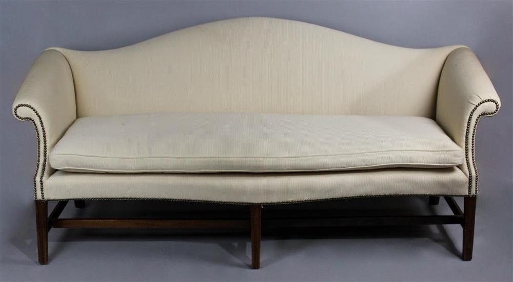 GEORGE III MAHOGANY CAMELBACK