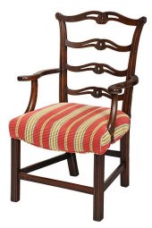GEORGE III MAHOGANY CARVED RIB