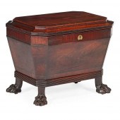 GEORGE III MAHOGANY CELLARETTE