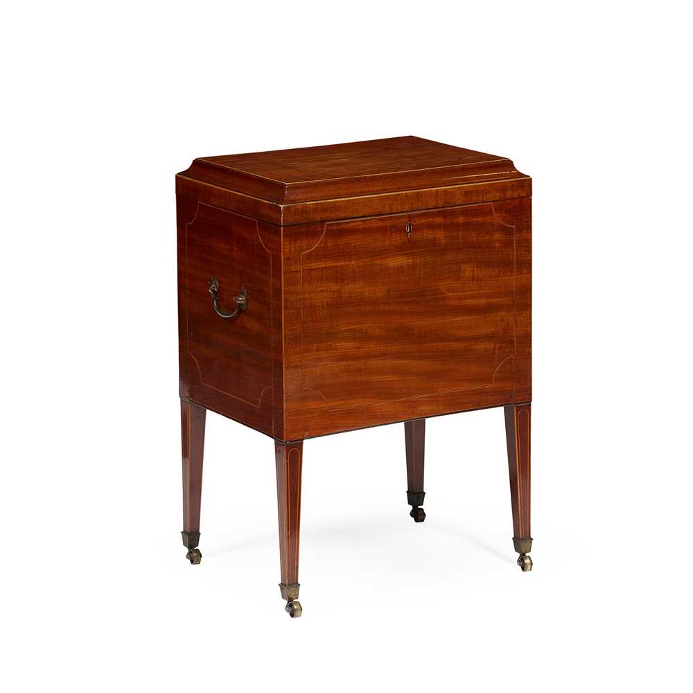 GEORGE III MAHOGANY CELLARETTE LATE