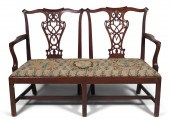 GEORGE III MAHOGANY CHAIRBACK