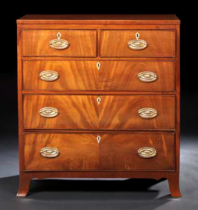 George III Mahogany Chest,  late