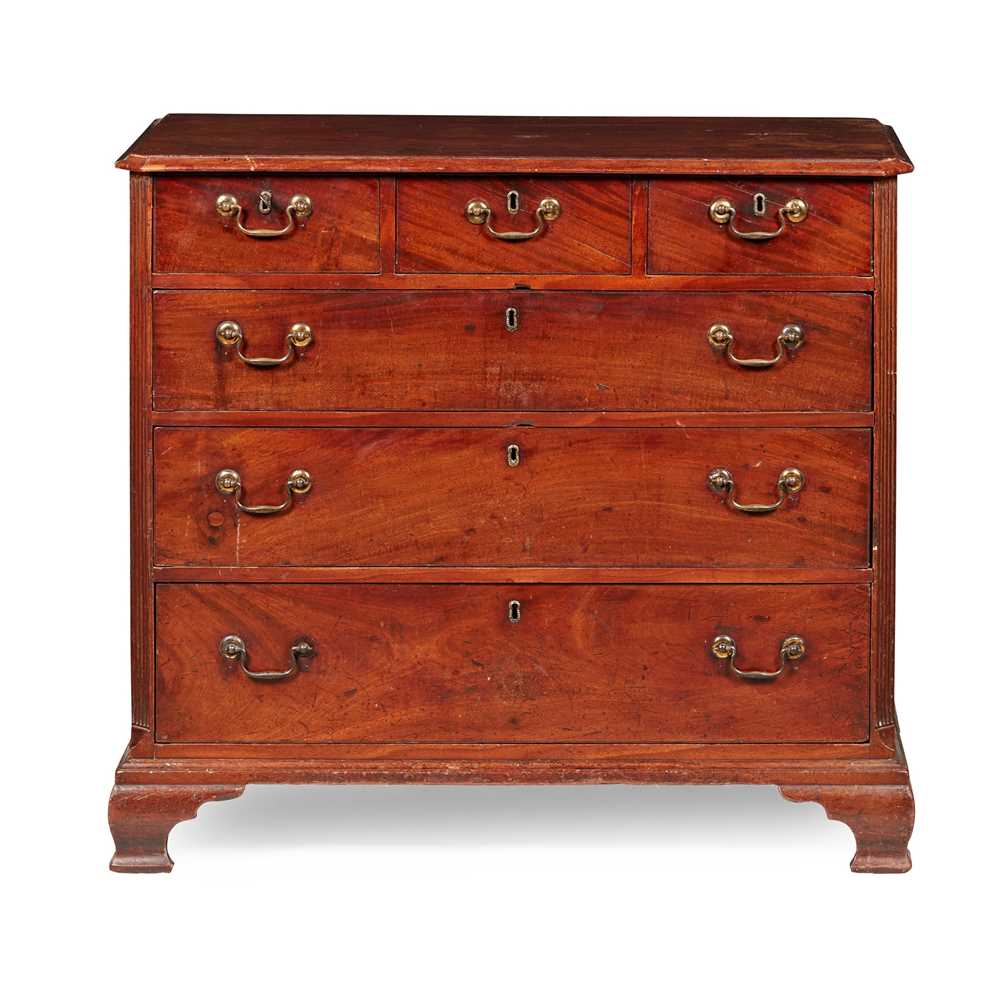 GEORGE III MAHOGANY CHEST OF