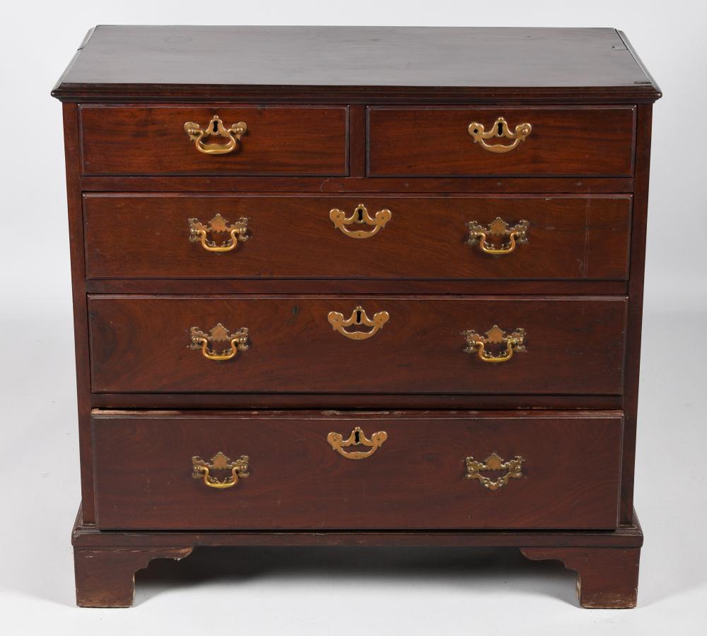 GEORGE III MAHOGANY CHEST OF