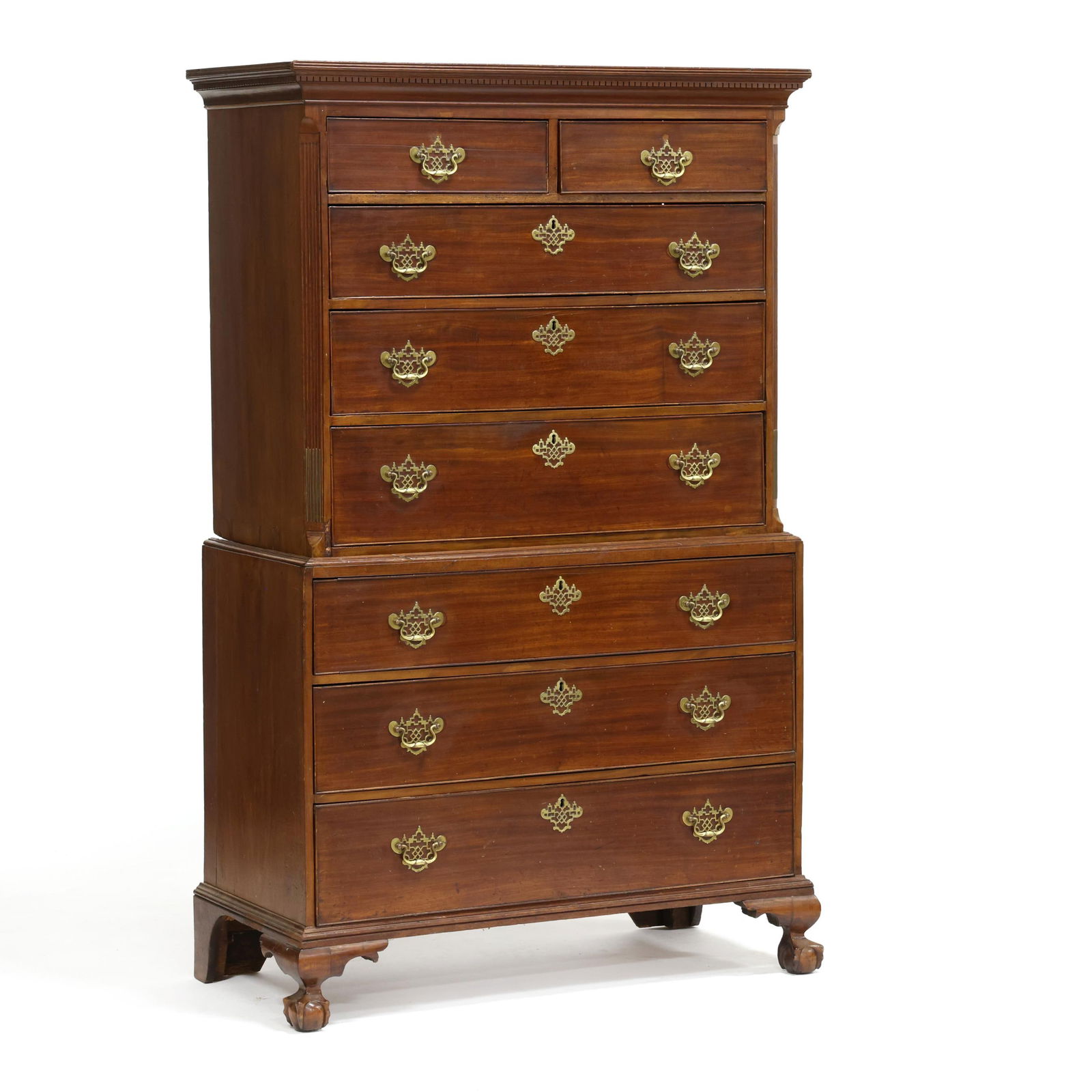 GEORGE III MAHOGANY CHEST ON