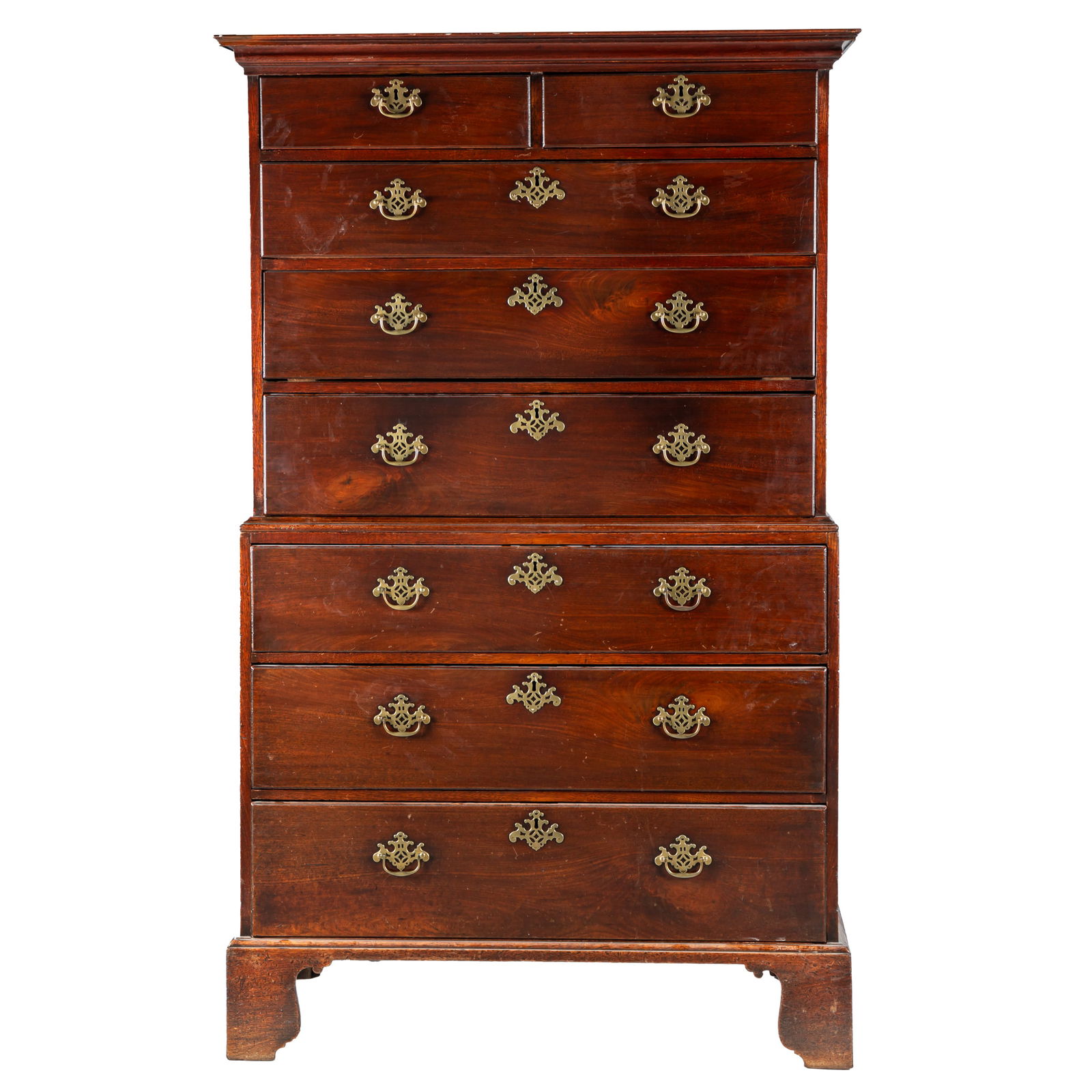 GEORGE III MAHOGANY CHEST ON