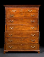 George III Mahogany Chest-on-C