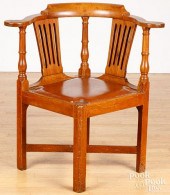 GEORGE III MAHOGANY CORNER CHA