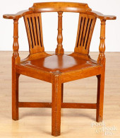 GEORGE III MAHOGANY CORNER CHA