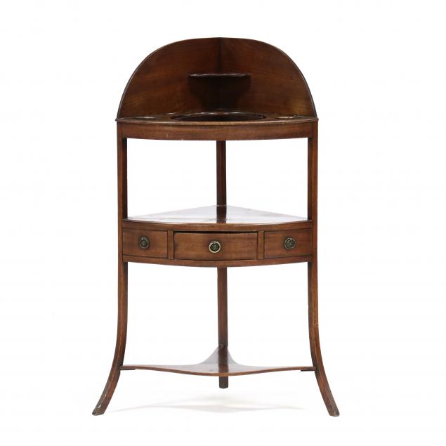 GEORGE III MAHOGANY CORNER WASH