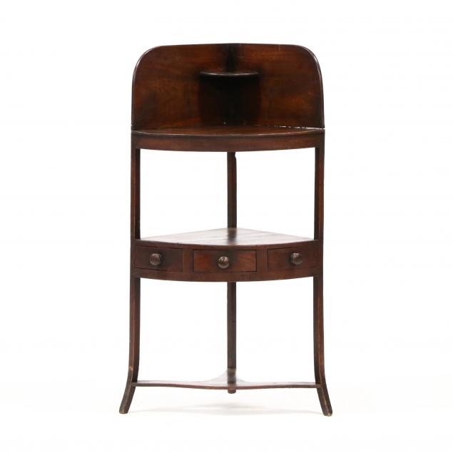 GEORGE III MAHOGANY CORNER WASH