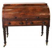GEORGE III MAHOGANY CYLINDER R