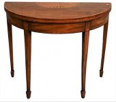 GEORGE III MAHOGANY DEMILUNE G