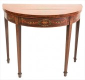 GEORGE III MAHOGANY DEMILUNE G