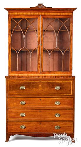 GEORGE III MAHOGANY DESK AND