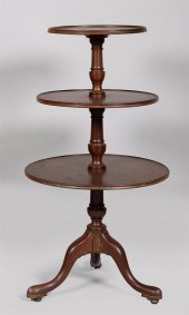 GEORGE III MAHOGANY DUMB WAITE